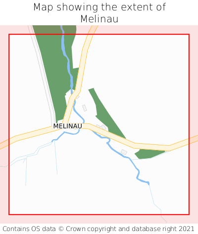 Map showing extent of Melinau as bounding box