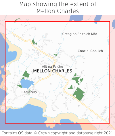 Map showing extent of Mellon Charles as bounding box