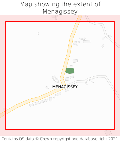 Map showing extent of Menagissey as bounding box