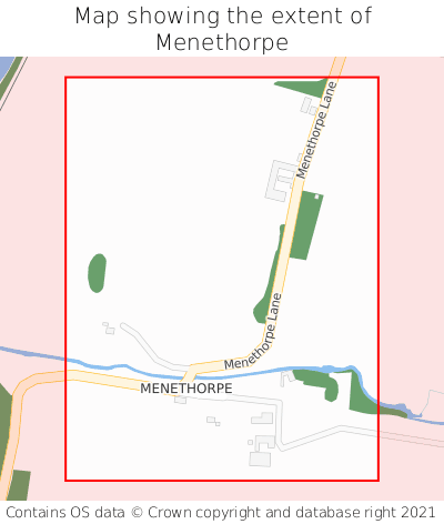 Map showing extent of Menethorpe as bounding box