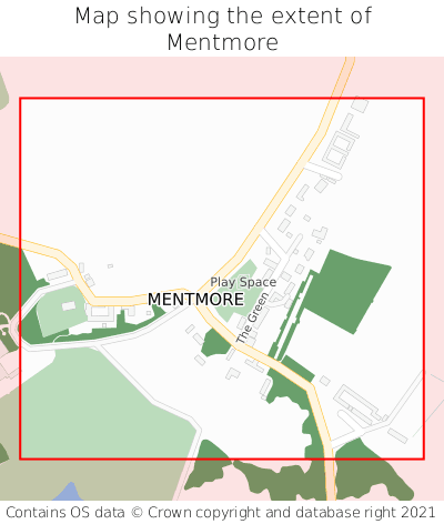 Map showing extent of Mentmore as bounding box