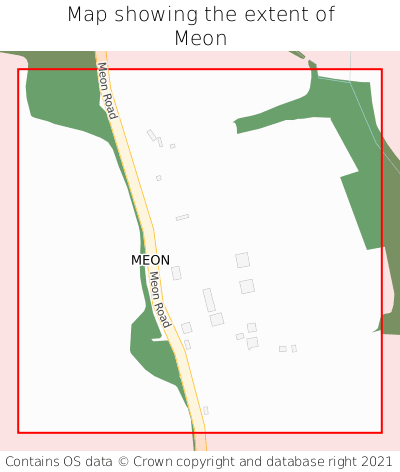 Map showing extent of Meon as bounding box