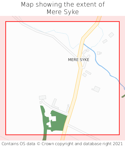 Map showing extent of Mere Syke as bounding box