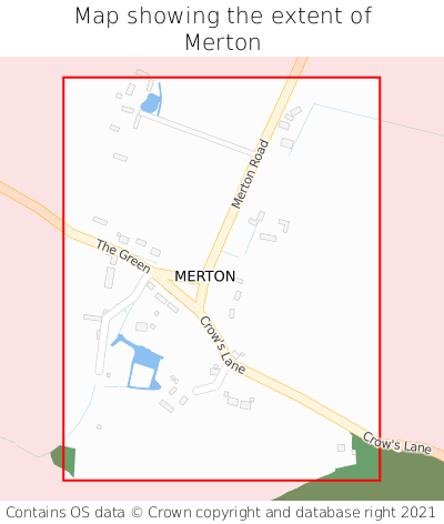 Map showing extent of Merton as bounding box