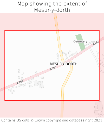 Map showing extent of Mesur-y-dorth as bounding box