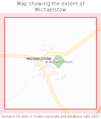 Map showing extent of Michaelstow as bounding box