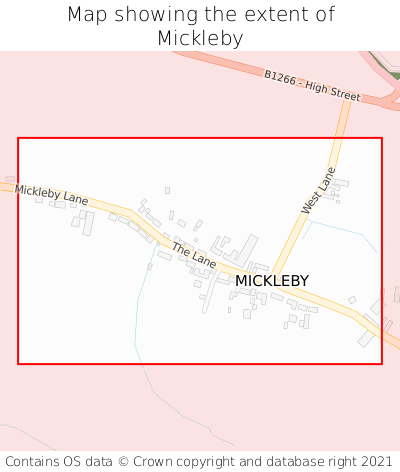 Map showing extent of Mickleby as bounding box