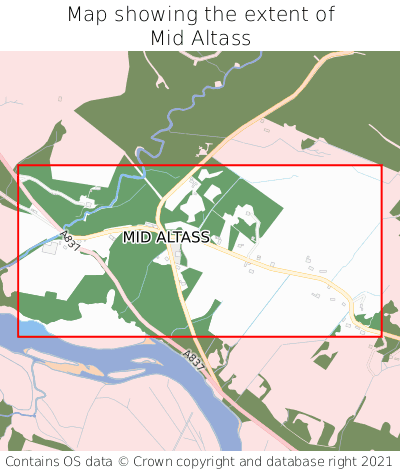 Map showing extent of Mid Altass as bounding box