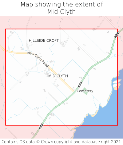 Map showing extent of Mid Clyth as bounding box