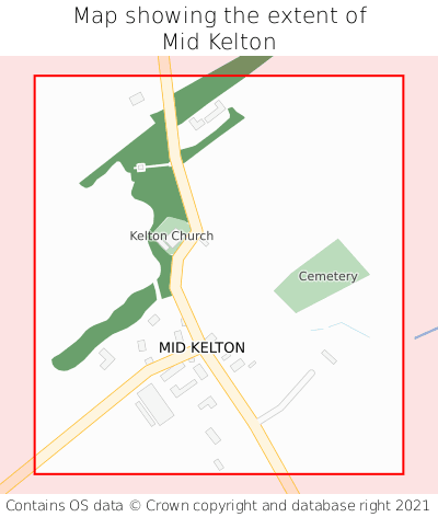 Map showing extent of Mid Kelton as bounding box