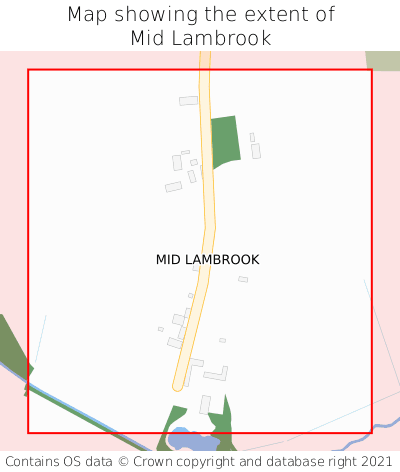 Map showing extent of Mid Lambrook as bounding box