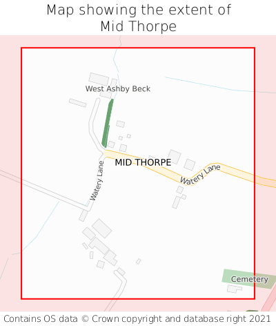 Map showing extent of Mid Thorpe as bounding box