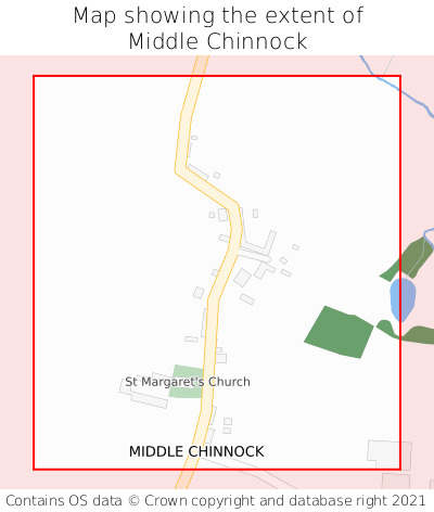 Map showing extent of Middle Chinnock as bounding box