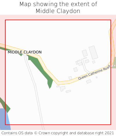 Map showing extent of Middle Claydon as bounding box