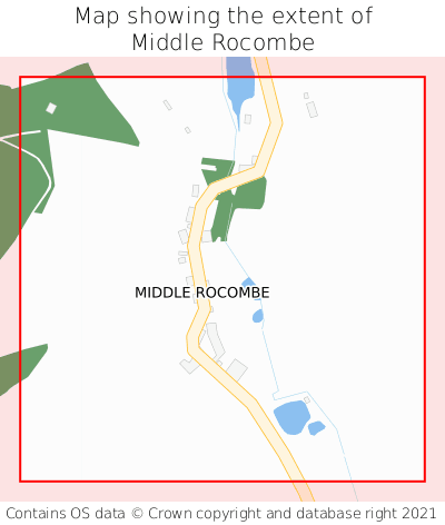 Map showing extent of Middle Rocombe as bounding box