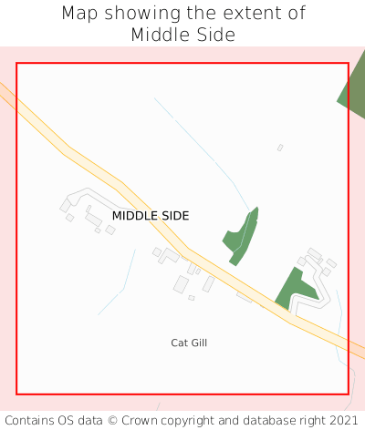 Map showing extent of Middle Side as bounding box