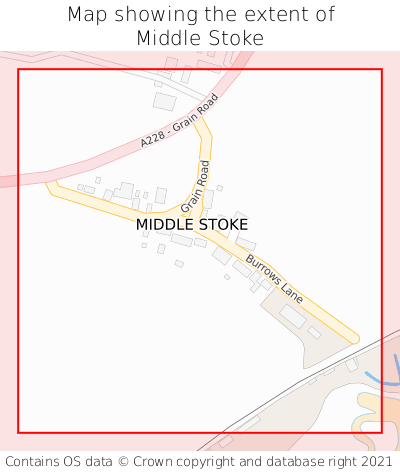 Map showing extent of Middle Stoke as bounding box