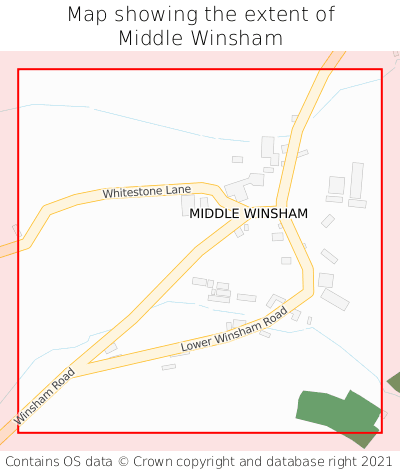 Map showing extent of Middle Winsham as bounding box
