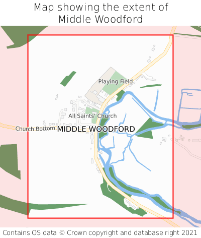 Map showing extent of Middle Woodford as bounding box