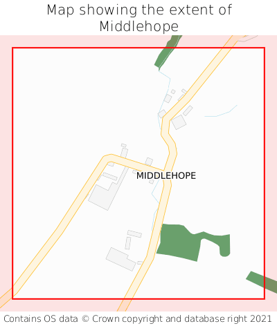 Map showing extent of Middlehope as bounding box