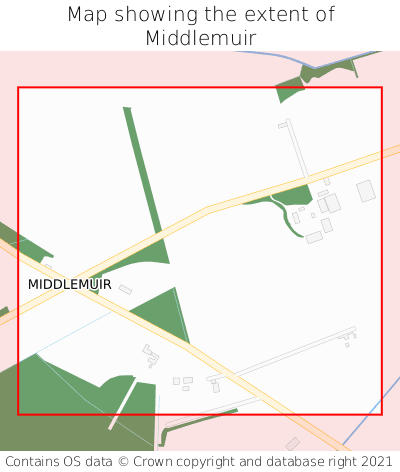 Map showing extent of Middlemuir as bounding box
