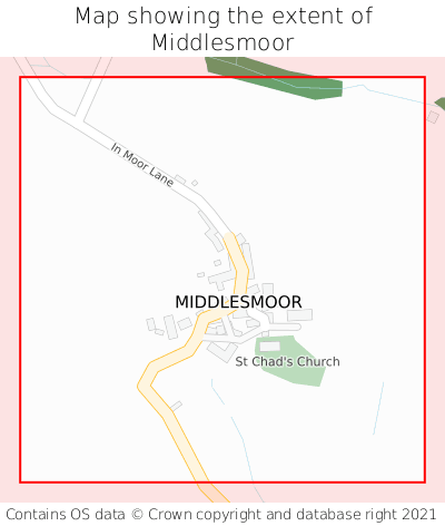 Map showing extent of Middlesmoor as bounding box