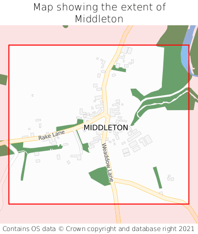 Map showing extent of Middleton as bounding box