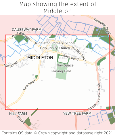 Map showing extent of Middleton as bounding box