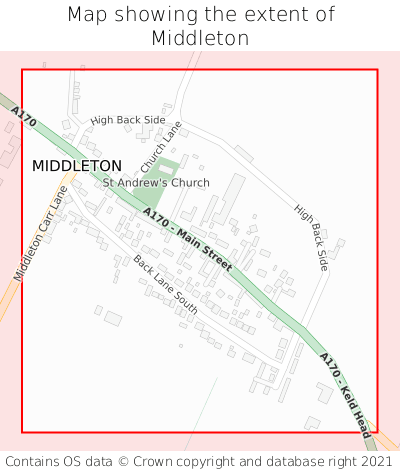 Map showing extent of Middleton as bounding box