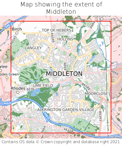 Map showing extent of Middleton as bounding box