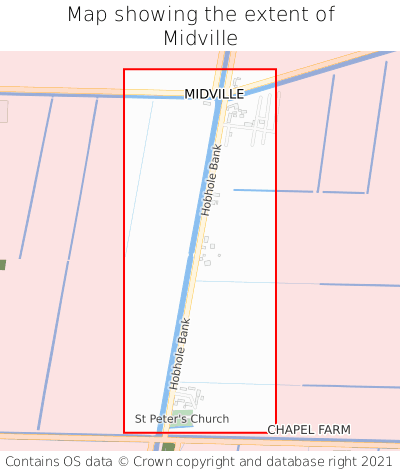 Map showing extent of Midville as bounding box