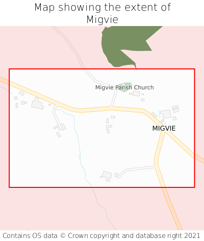 Map showing extent of Migvie as bounding box