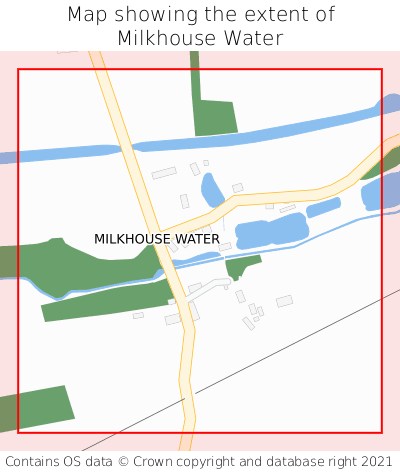 Map showing extent of Milkhouse Water as bounding box