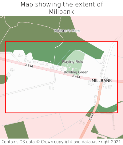 Map showing extent of Millbank as bounding box