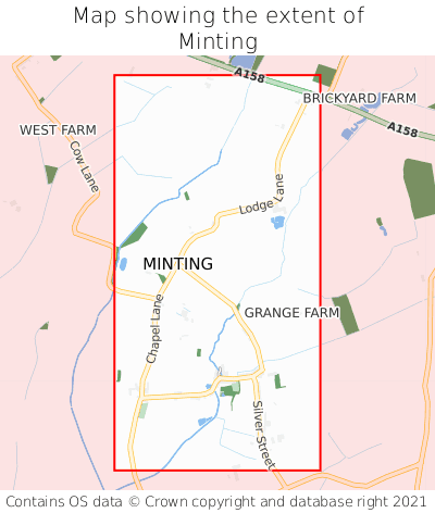 Map showing extent of Minting as bounding box