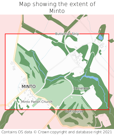Map showing extent of Minto as bounding box