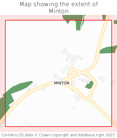 Map showing extent of Minton as bounding box