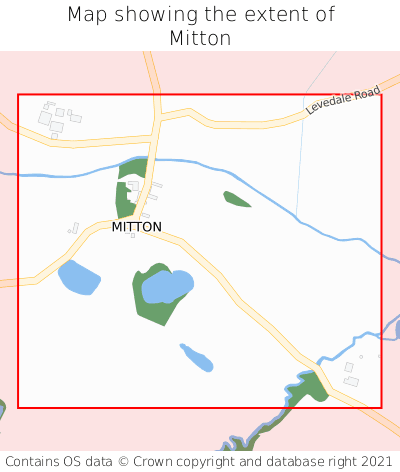 Map showing extent of Mitton as bounding box