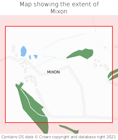 Map showing extent of Mixon as bounding box