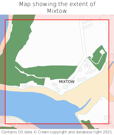 Map showing extent of Mixtow as bounding box