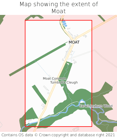 Map showing extent of Moat as bounding box
