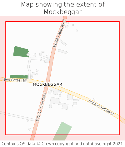 Map showing extent of Mockbeggar as bounding box