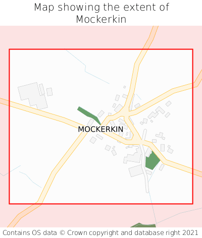 Map showing extent of Mockerkin as bounding box