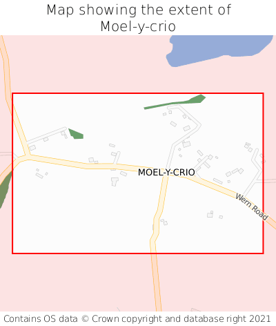 Map showing extent of Moel-y-crio as bounding box