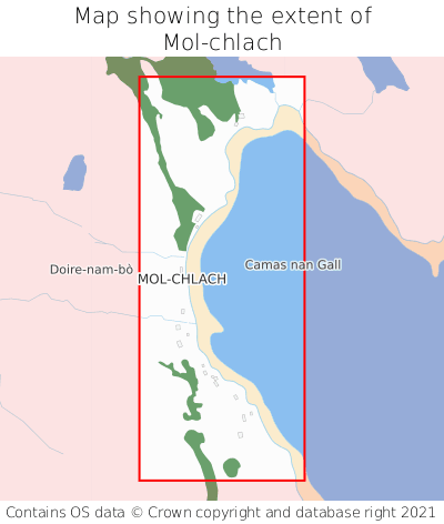 Map showing extent of Mol-chlach as bounding box