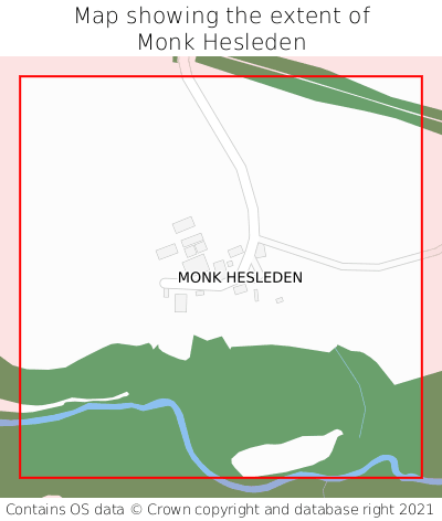 Map showing extent of Monk Hesleden as bounding box