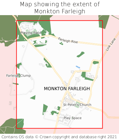 Map showing extent of Monkton Farleigh as bounding box