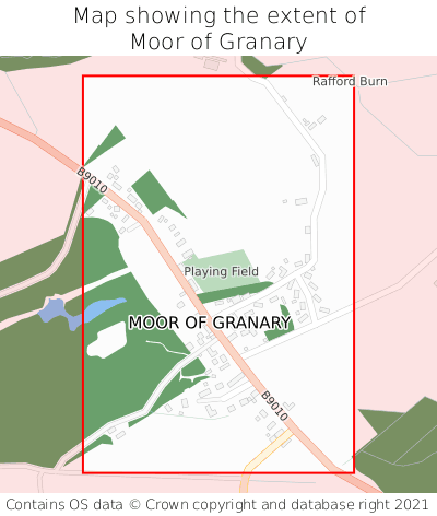 Map showing extent of Moor of Granary as bounding box