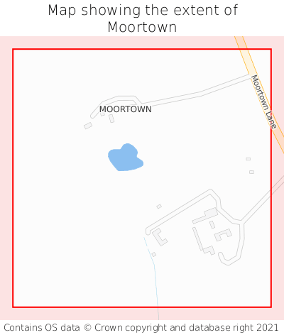 Map showing extent of Moortown as bounding box