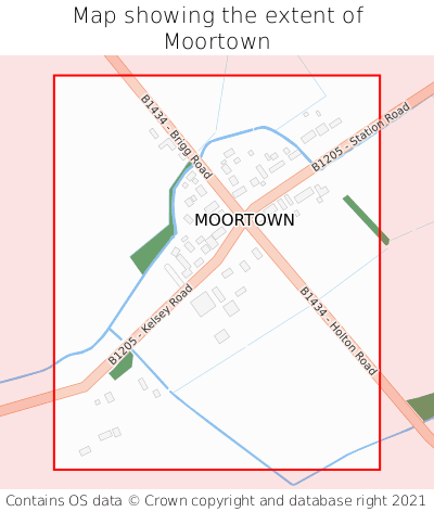 Map showing extent of Moortown as bounding box